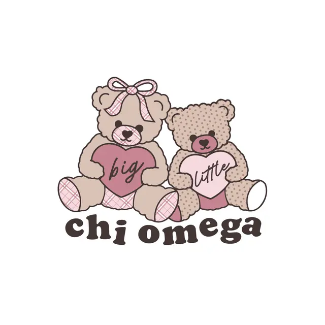 Chi Omega Cute Teddy Bears Big Little Reveal Shirt