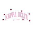 Kappa Delta Arch Text with Hearts PR Tank