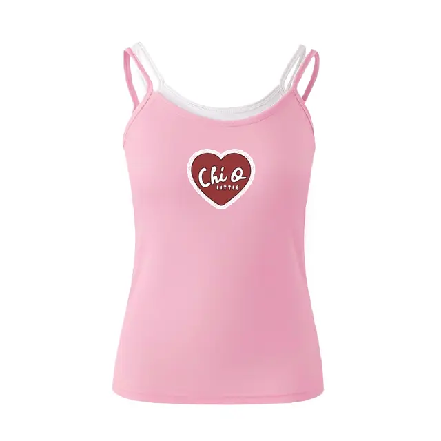 Chi Omega Heart Design Big Little Reveal Tank 2