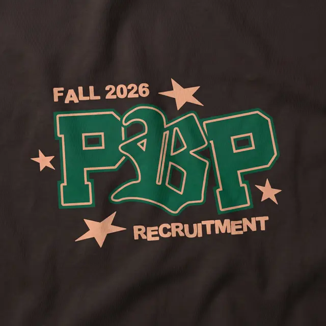 Pi Beta Phi Bold Block Lettering Rush Bid Shirt