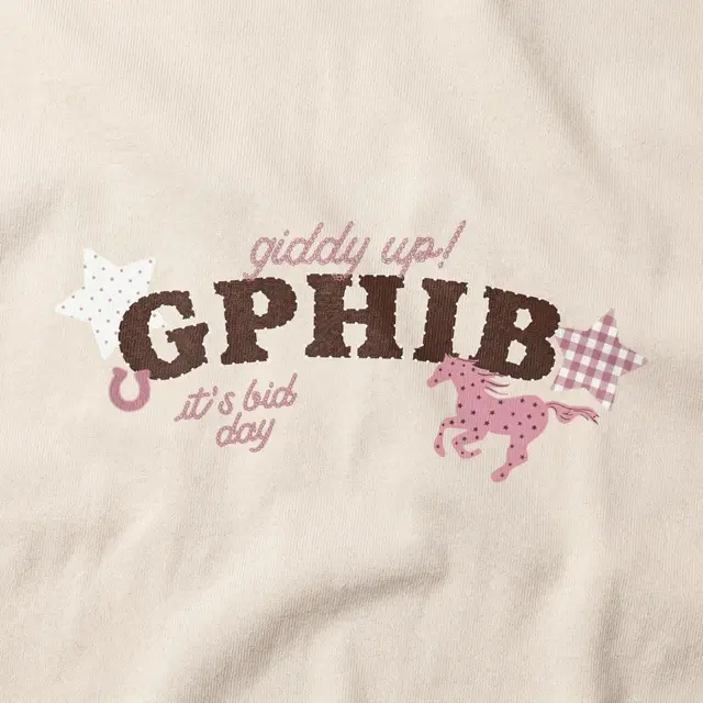 Gamma Phi Beta Playful Stars Illustrated Rush Hoodies