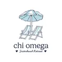 Chi Omega Beach Chairs and Umbrella Sisterhood Retreat Shirt