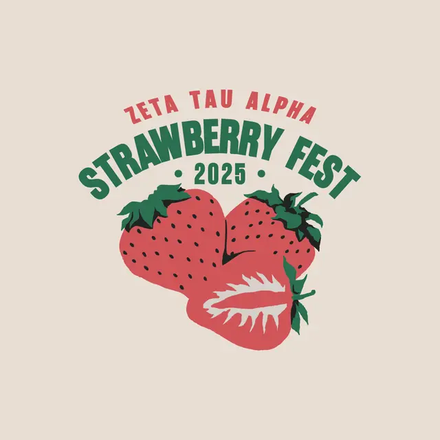 Zeta Tau Alpha Strawberry Fest Graphic Philanthropy Shirt