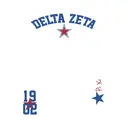 Delta Zeta Star Accents and Block Text PR Shirt