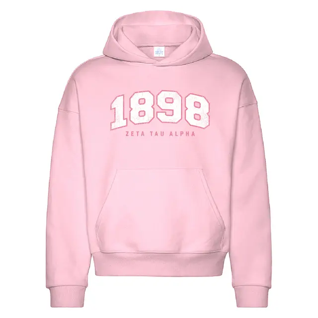 Zeta Tau Alpha Bold Number Text PR Hoodie 2