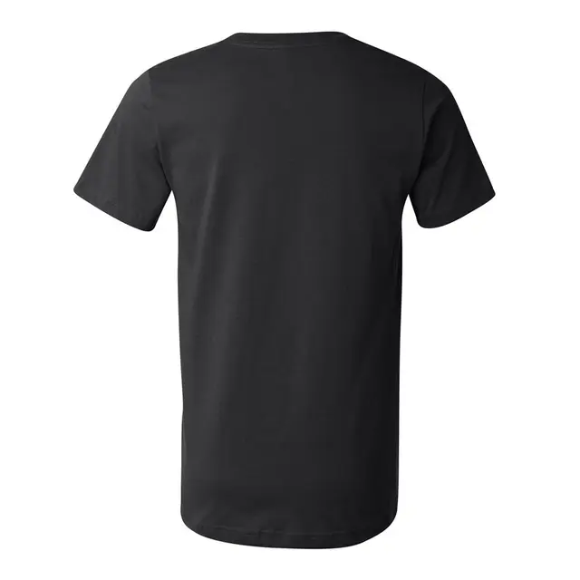 Customizable Bella + Canvas Unisex Made In The USA Jersey Short Sleeve Tee 3001u Black Back