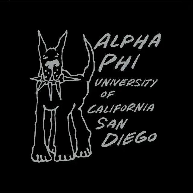 Alpha Phi Bold Dog Illustration PR Hoodie