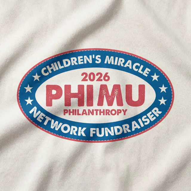 Phi Mu Bold Block Text Philanthropy Sweater