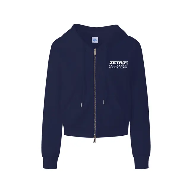 Zeta Tau Alpha Block Lettering Football Graphic PR Hoodie 2