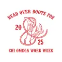 Chi Omega Rope Boots PR Shirt