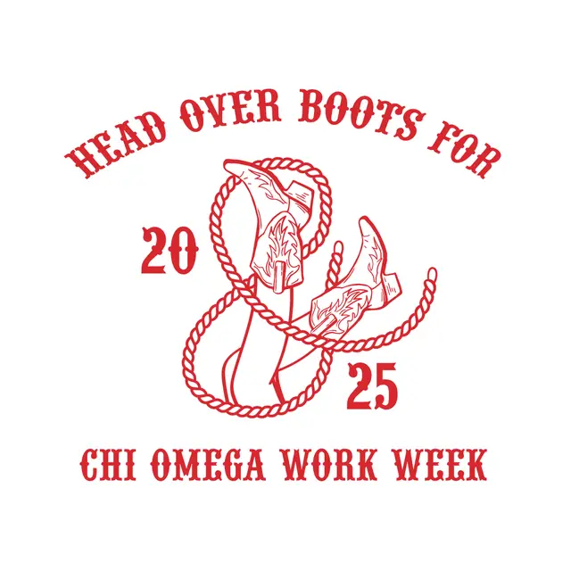 Chi Omega Rope Boots PR Shirt