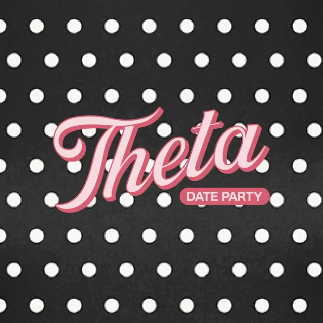 Kappa Alpha Theta Polka Dot Script Date Party Shirt
