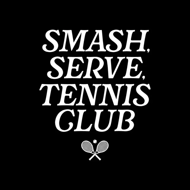 Tennis Club Bold Text and Racket PR Hoodie