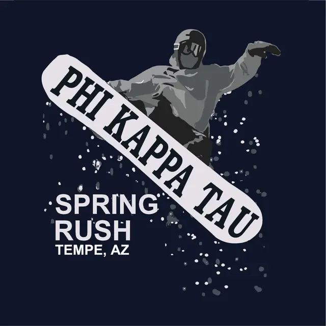 Phi Kappa Tau Snowboarder Spring Rush Shirt