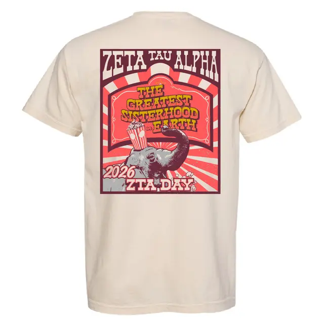 Zeta Tau Alpha Elephant Graphic PR Shirt 2