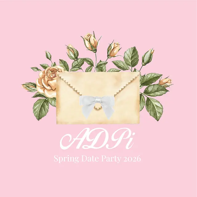 Alpha Delta Pi Envelope and Roses Date Party Shirt