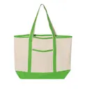34.6L Large Canvas Deluxe Tote Natural Lime Front