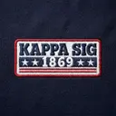 Kappa Sigma Block Lettering Stars Stripes PR Crewneck