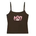Alpha Omicron Pi Pink Camo Letters and Bows Bid Day Tank 2