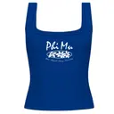 Phi Mu Floral Text with Oval Philanthropy Tank 2