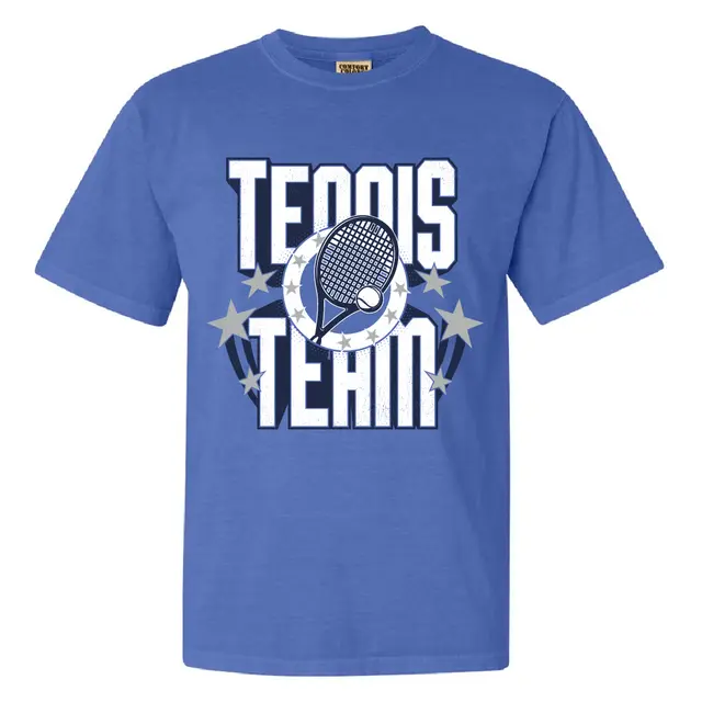 Tennis Team Bold Lettering with Racket PR Shirt 2