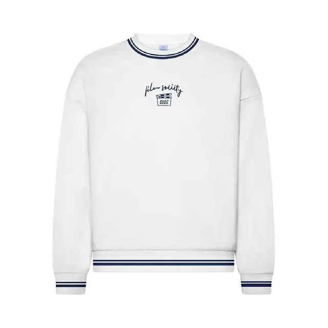 Film Society Club Script Text with Clapperboard PR Crewneck 2