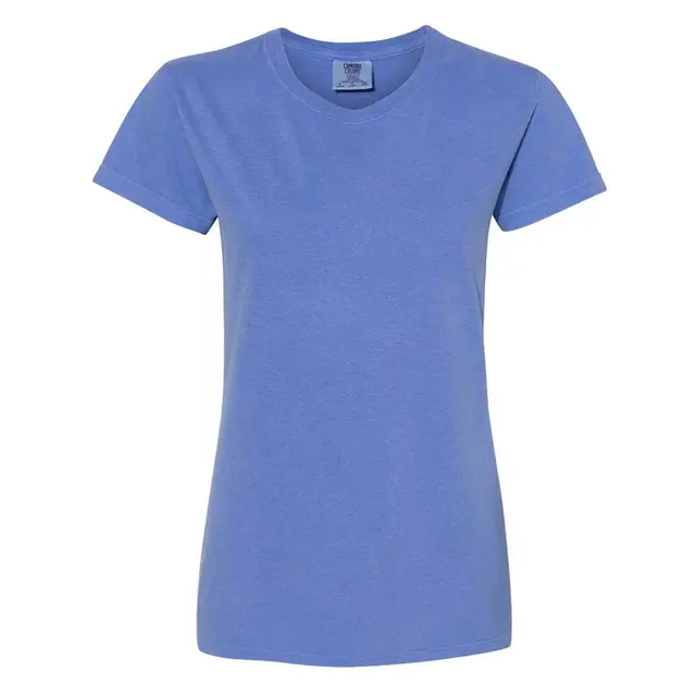 Comfort Colors Garment-Dyed Women’s Lightweight T-Shirt 4200 Flo Blue Front