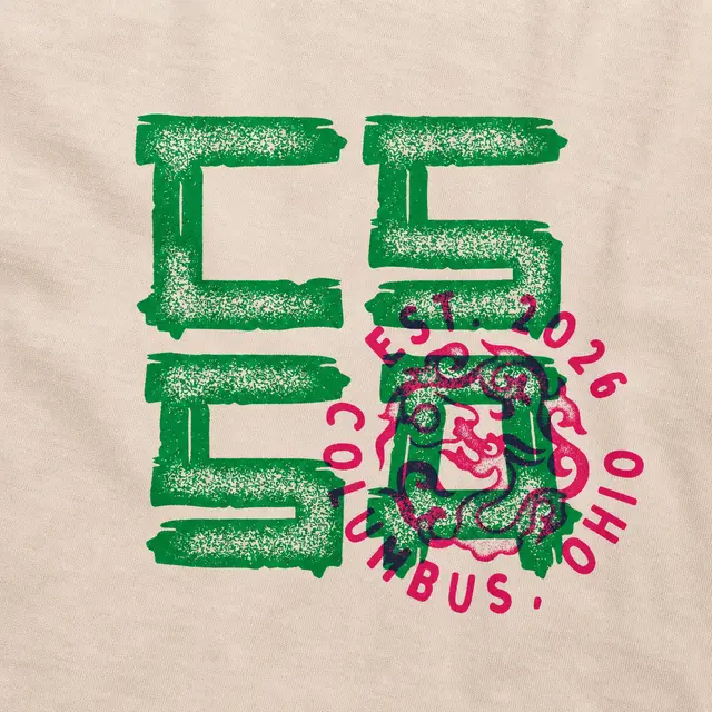 Chinese Students and Scholars Association Bold Green Block Lettering PR Sweater