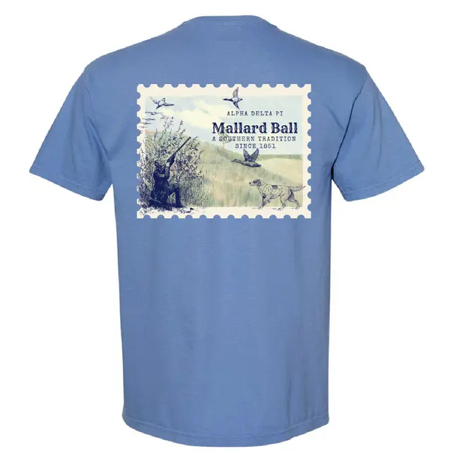 Alpha Delta Pi Hunting Scene Mallard Ball Shirt 2