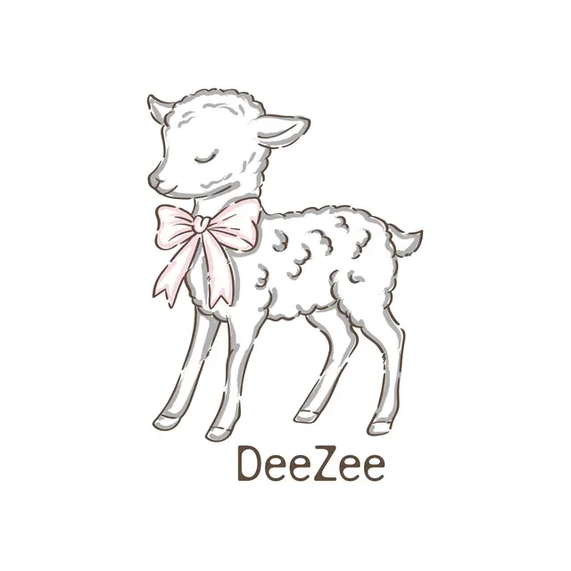Delta Zeta Lamb with Pink Bow PR Tank