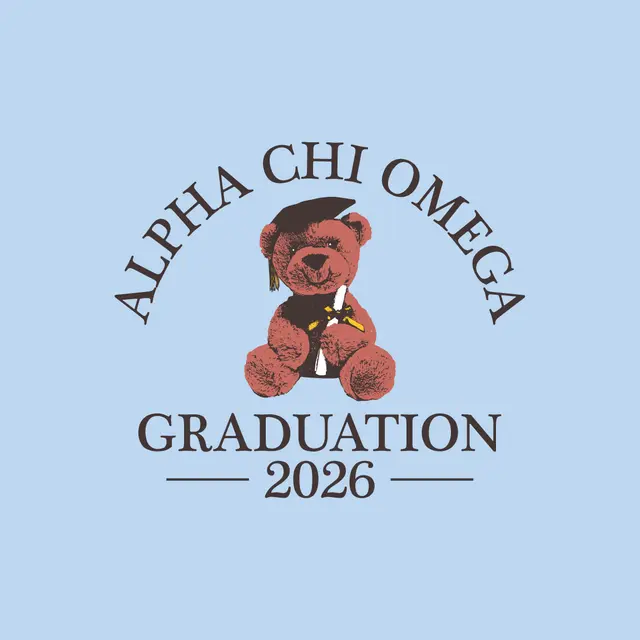 Alpha Chi Omega Teddy Bear Graduation Crewneck