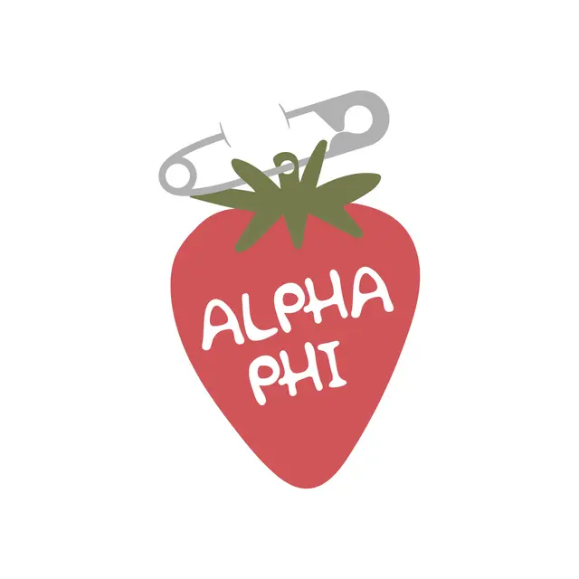 Alpha Phi Strawberry Safety Pin PR Tank