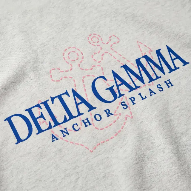 Delta Gamma Bold Text with Nautical Design Philanthropy Sweater