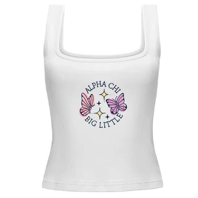 Alpha Chi Omega Butterflies and Stars Big Little Reveal Tank 2