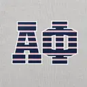 Alpha Phi Striped Block Lettering PR Sweatpants