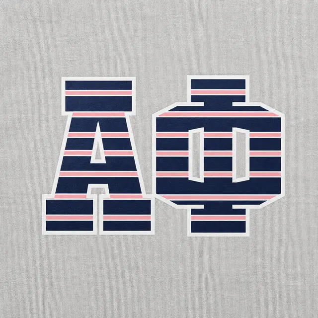 Alpha Phi Striped Block Lettering PR Sweatpants