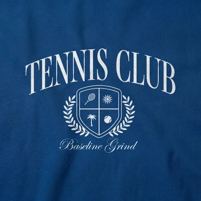 Tennis Team Crest Illustration PR Crewneck