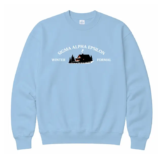 Sigma Alpha Epsilon Cabin Illustration Formal Crewneck 2