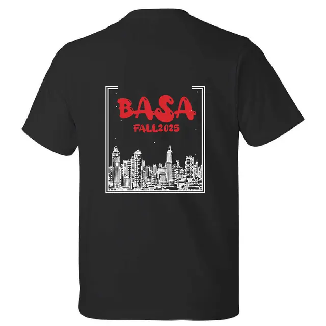 BASA Bold Red Text Cityscape PR Shirt 2