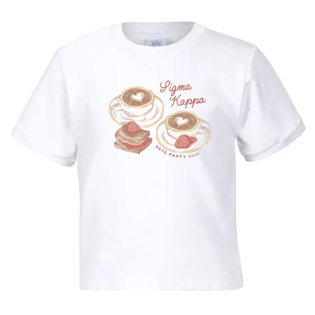 Sigma Kappa Coffee and Pastries Date Party Shirt 2