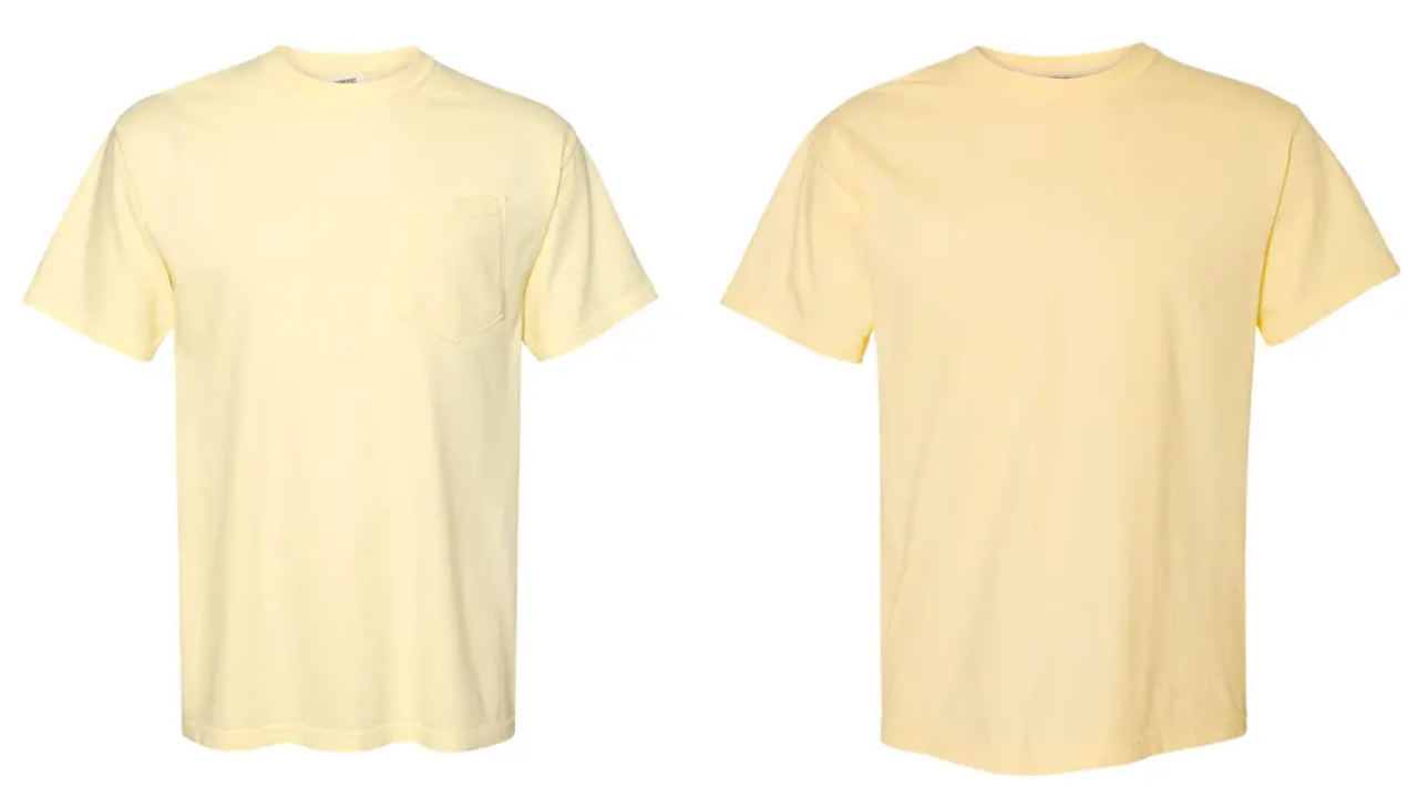 Photo of the Comfort Colors Adult Heavyweight RS Pocket Shirt and Comfort Colors Adult Heavyweight Shirt