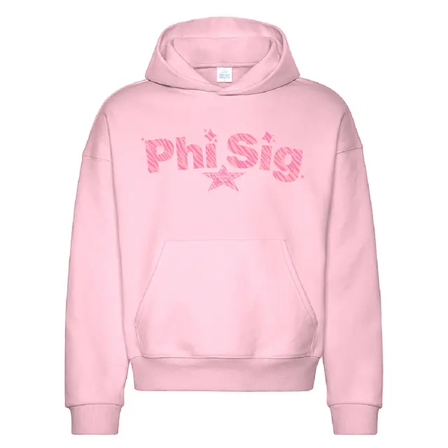Phi Sigma Sigma Zebra Print Star Formal Hoodie 2