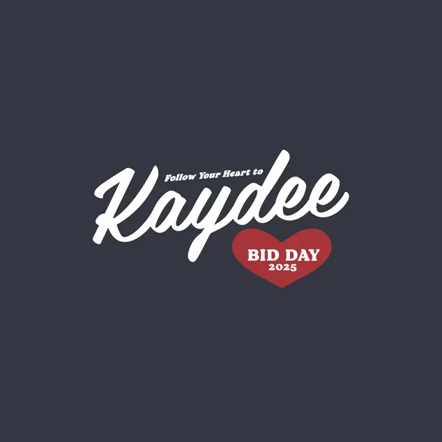 Kappa Delta Heart Text Bid Day Tank