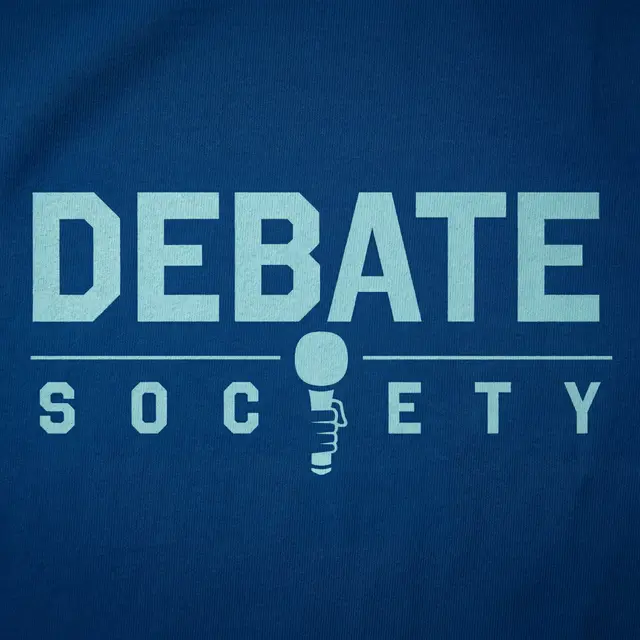 Debate Society Microphone Graphic PR Crewneck
