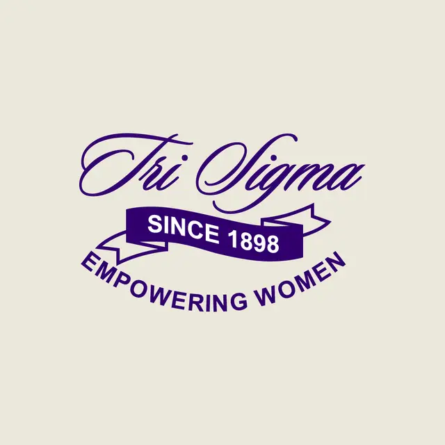 Sigma Sigma Sigma Ribbon Script Text PR Crewneck