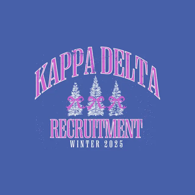 Kappa Delta Frosted Trees Winter Recruitment Shirt