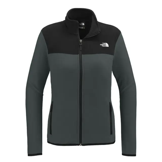 Women's Glacier Full-Zip Fleece Jacket Asphalt Grey TNF Black Front
