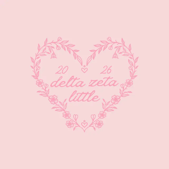 Delta Zeta Floral Heart Big Little Reveal Tank
