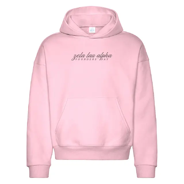 Zeta Tau Alpha Elegant Script Founder's Day Hoodie 2