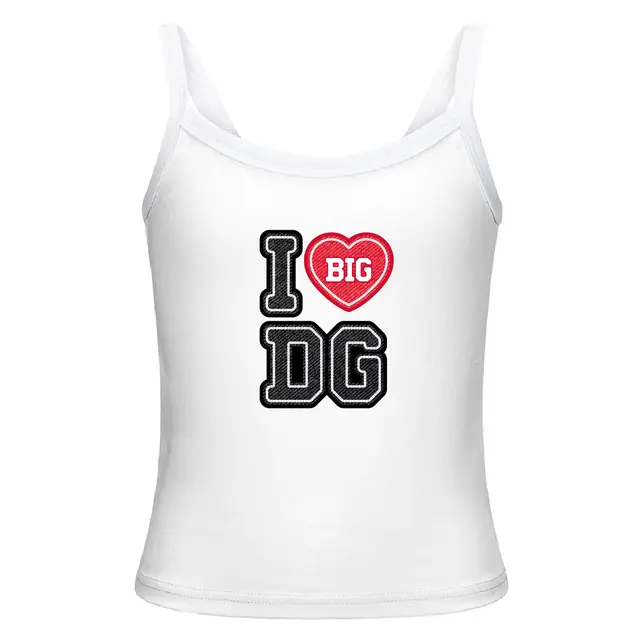 Delta Gamma I Heart DG Big Block Text Big Little Reveal Tank 2